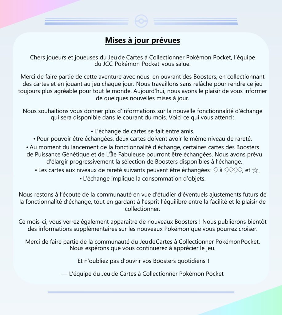 Le message de The Pokémon Company sur X // Source : The Pokémon Company