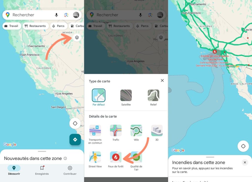 google maps incendie