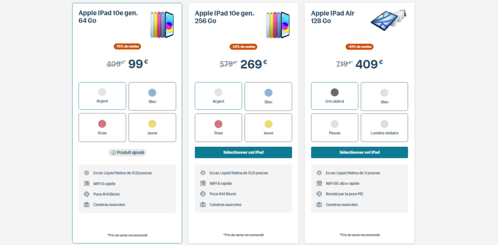 Les offres combo iPad + Bbox de bouygues