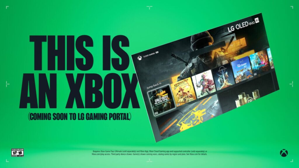 Xbox Game Pass sur LG. // Source : LG