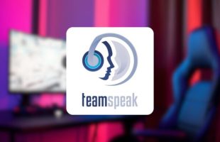 Le logo de TeamSpeak // Source : Montage Numerama avec Canva