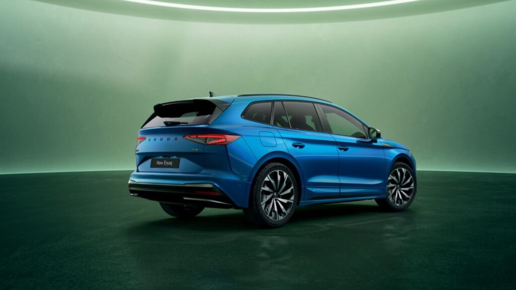 Le Skoda Enyaq en finition Sportline. // Source : Skoda