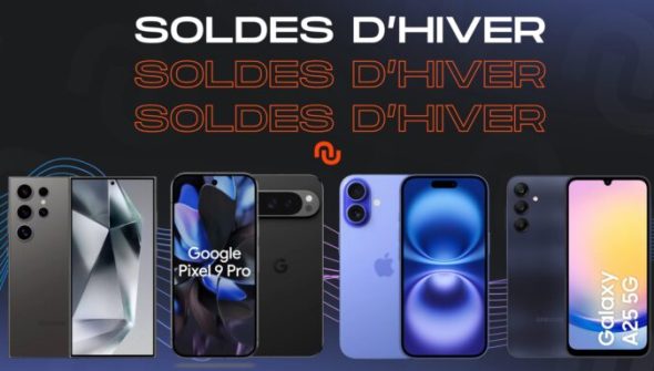 Offres sur les smartphones pour les soldes d'hiver // Source : Numerama