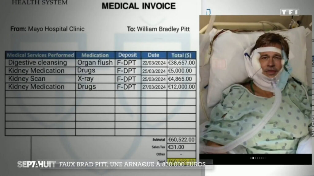 Anne a reçu plusieurs factures pour des frais médicaux. Les prix ne l'ont pas alertée, puisqu'elle savait que l'hôpital coûte cher aux États-Unis. Brad Pitt devait la rembourser après le divorce.