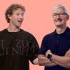 Mark Zuckerberg et Tim Cook. // Source : Numerama