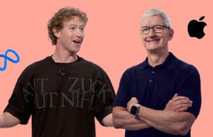 Mark Zuckerberg et Tim Cook. // Source : Numerama