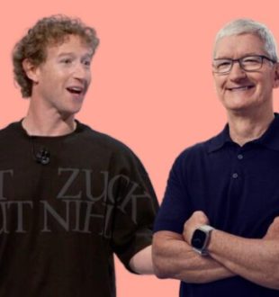 Mark Zuckerberg et Tim Cook. // Source : Numerama