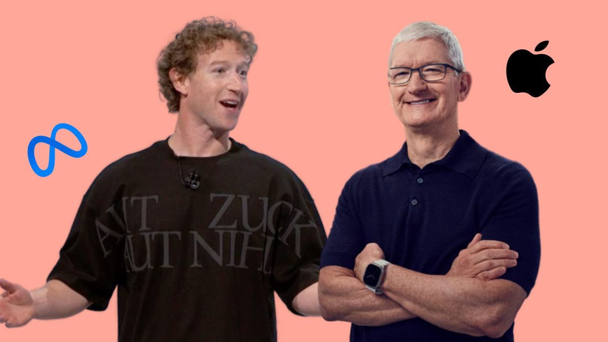 Mark Zuckerberg et Tim Cook. // Source : Numerama