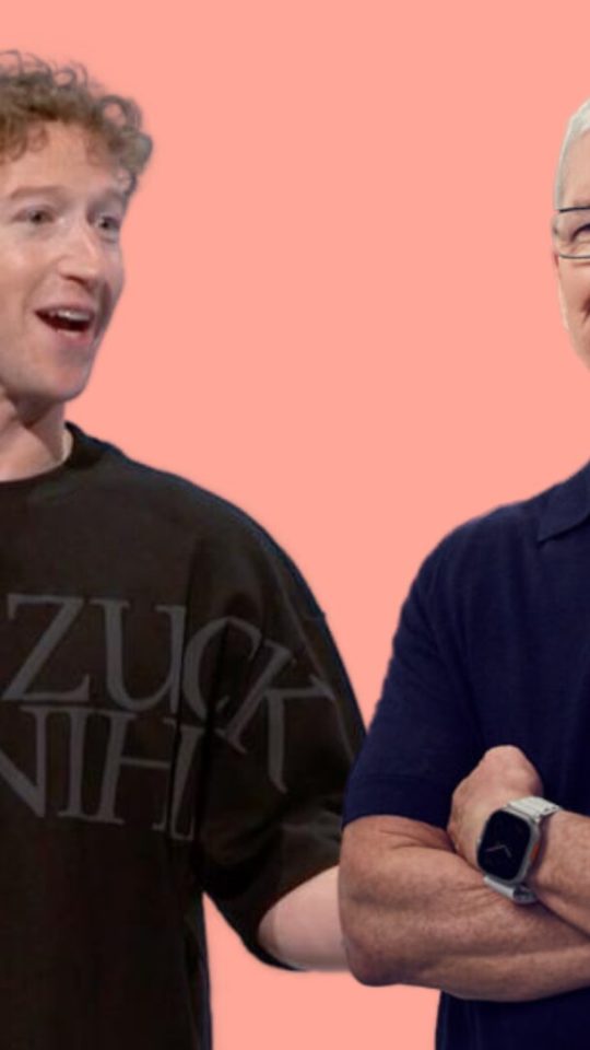 Mark Zuckerberg et Tim Cook. // Source : Numerama