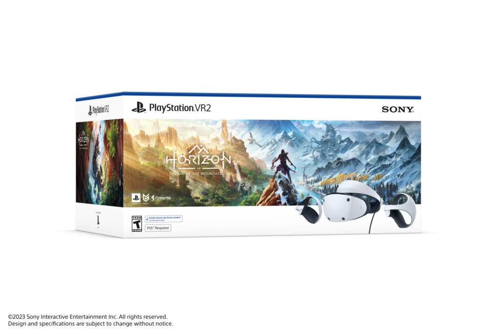 Le pack PS VR 2 avec « Horizon Call of the Mountain » // Source : Sony