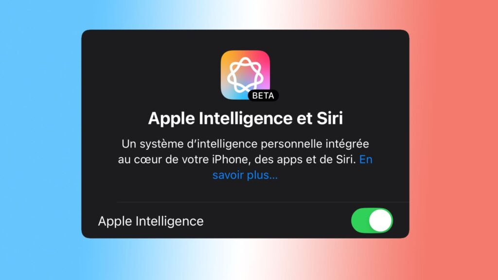 Apple Intelligence en français. // Source : Numerama