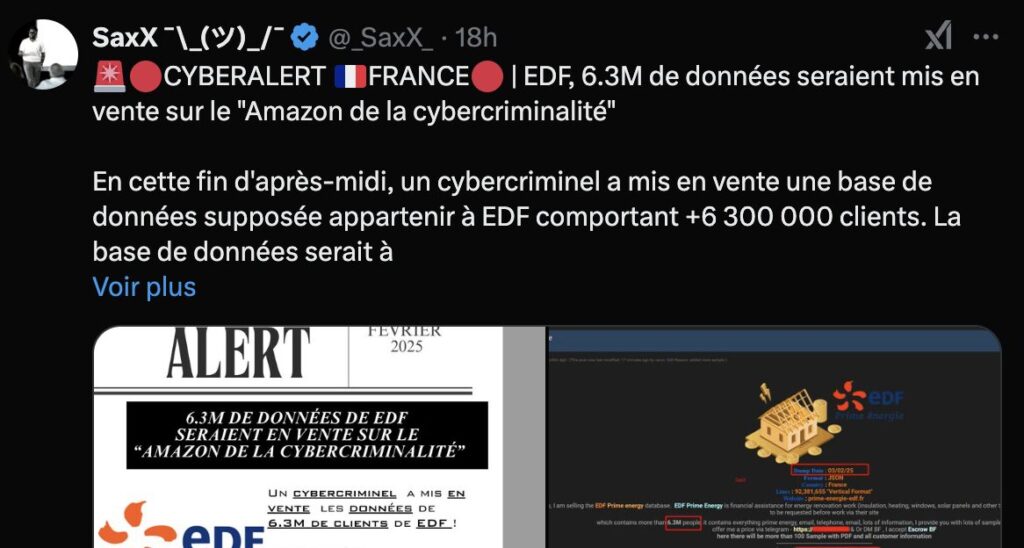 Les revendications des hackers sont rapidement mise en avant sur les réseaux sociaux. // Source : Numerama