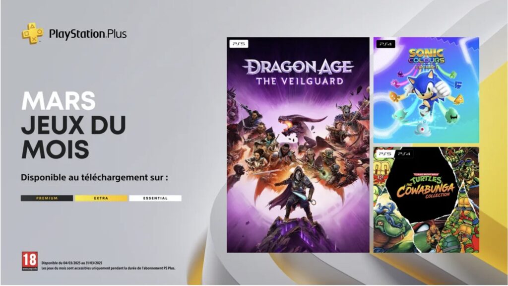 Les jeux PS Plus de mars 2025 // Source : Sony