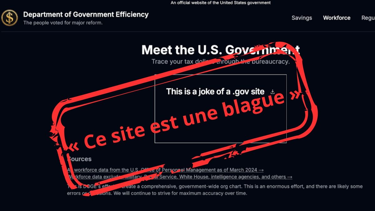 Le site de DOGE piraté. // Source : 404Media