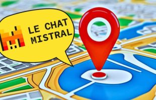 Le Chat de Mistral AI connait votre localisation, comme des milliards de site web. // Source : Numerama avec Midjourney