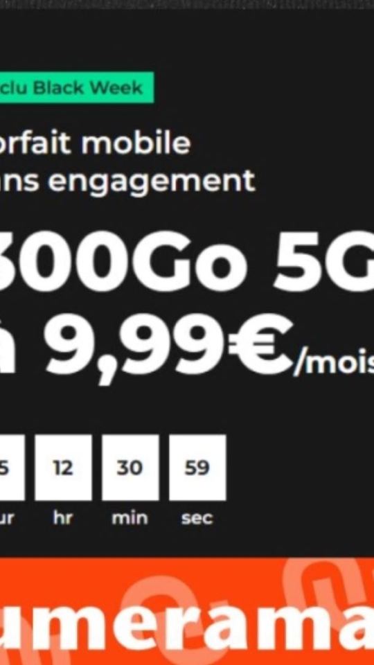 Un forfait Red SFR pendant le Black Friday. // Source : Numerama