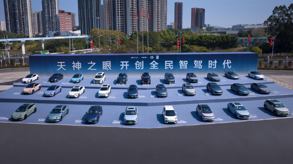 Gamme BYD équipée du God's Eye // Source : BYD Gamme BYD équipée du God's Eye // Source : BYD
