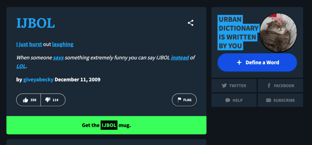 La définition d'ijbol dans l'Urban Dictionary // Source : Numerama