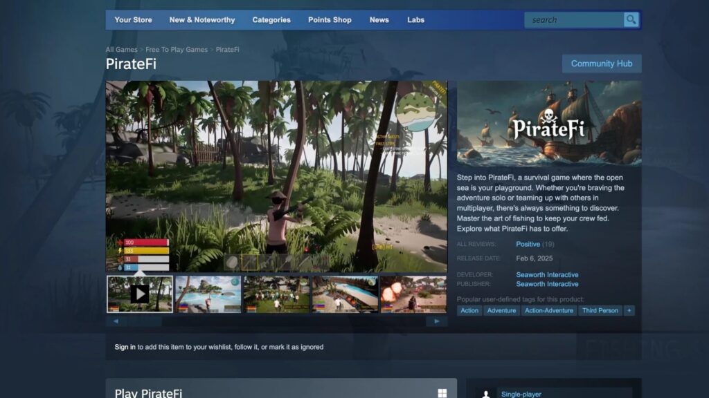 Le jeu sur Steam avant qu'il soit retiré. // Source : TechCrunch