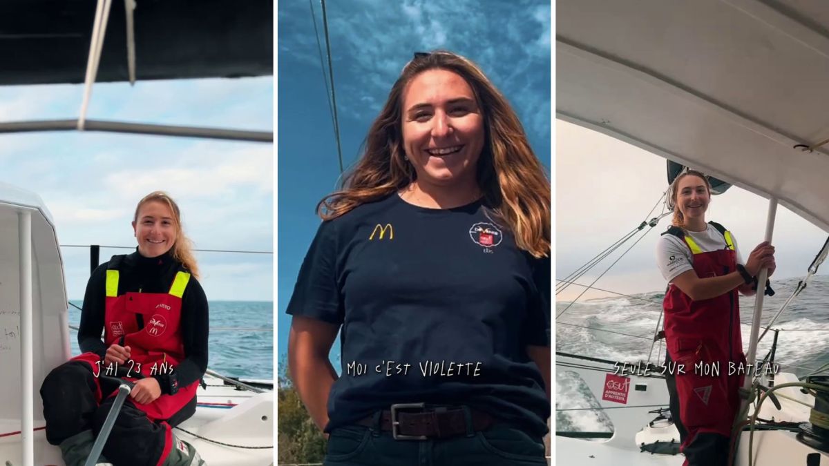 Violette Dorange, benjamine des participants du Vendée Globe Challenge // Source : Violette Dorange