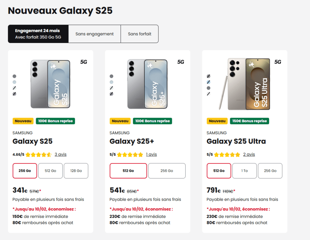 samsung galaxy s25 boutique sfr