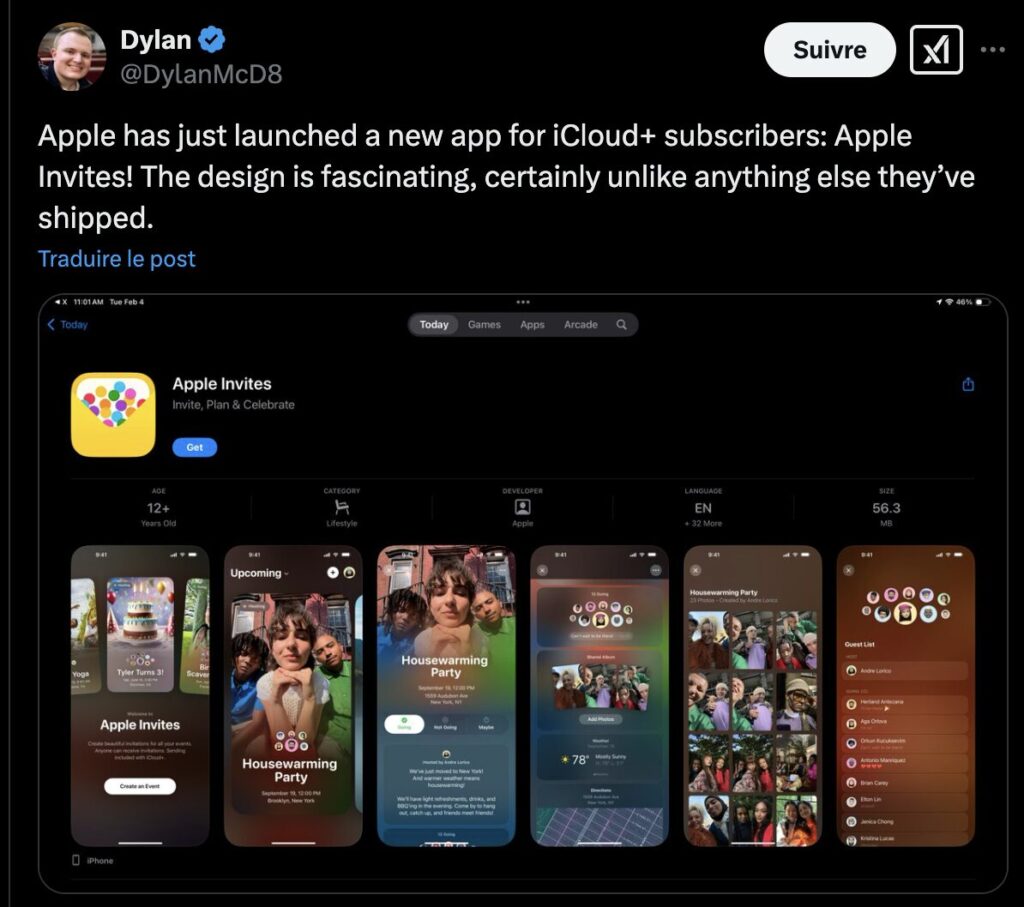 Plusieurs observateurs d'Apple s'étonnent des choix de design dans Apple Invites, qui ne ressemble pas au reste d'iOS 18.