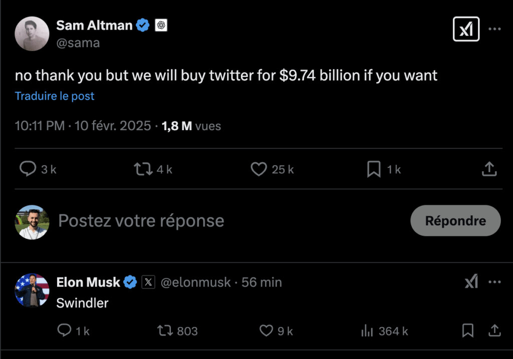 Sam Altman et Elon Musk se disputent publiquement sur le sujet.