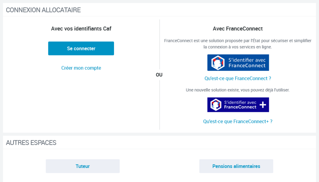 FranceConnect CAF