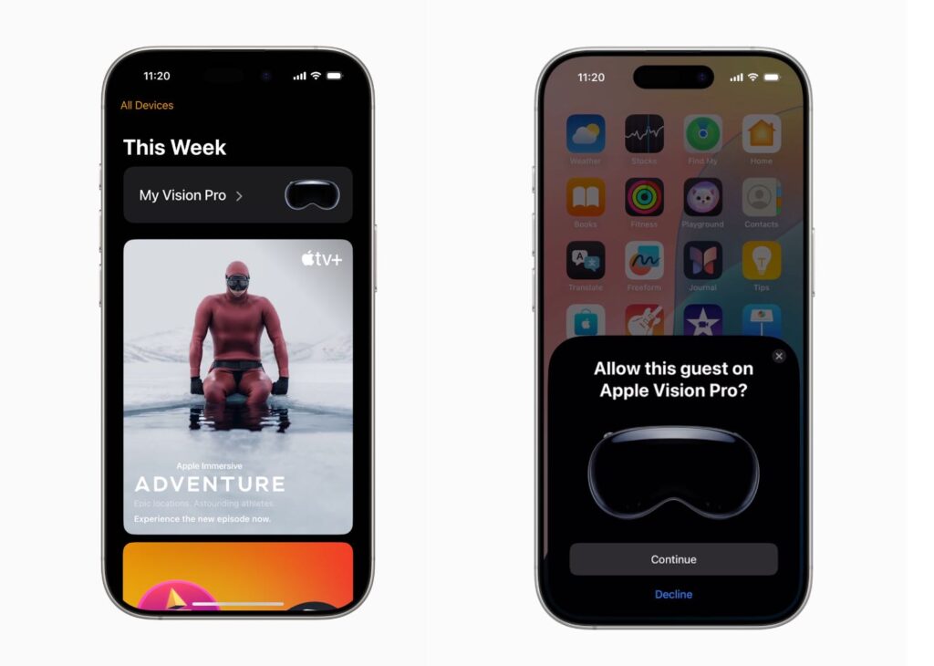 L'Apple Vision Pro s'intègre à iOS.