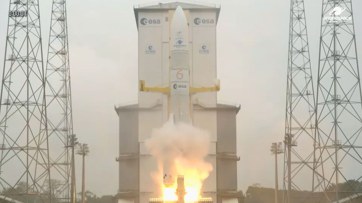 Décollage d'Ariane 6 le 6 mars 2025. // Source : Capture YouTube CNES