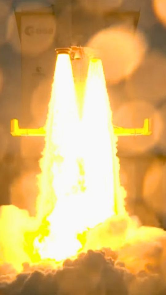 Décollage de la fusée, ce 6 mars 2025. // Source : Capture YouTube CNES Décollage de la fusée, ce 6 mars 2025. // Source : Capture YouTube CNES