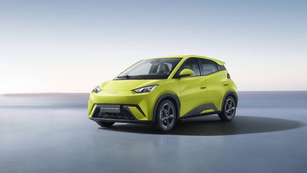 La BYD Seagull, baptis&eacute;e Dolphin Mini en Am&eacute;rique latine // Source : BYD