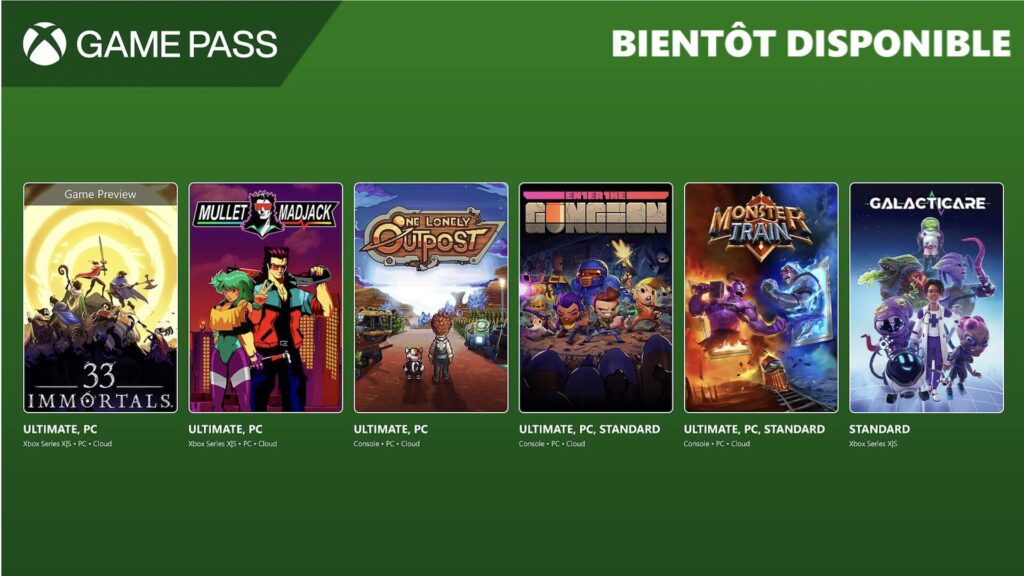 Le Xbox Game Pass en mars 2025 // Source : Microsoft