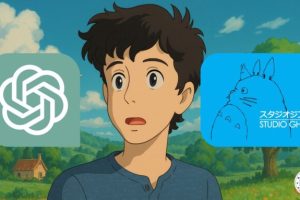 Sam Altman dans le style du Studio Ghibli // Source : Généré par IA avec ChatGPT