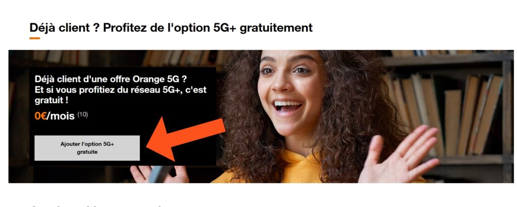 Option 5g+ orange // Source : Capture d'écran