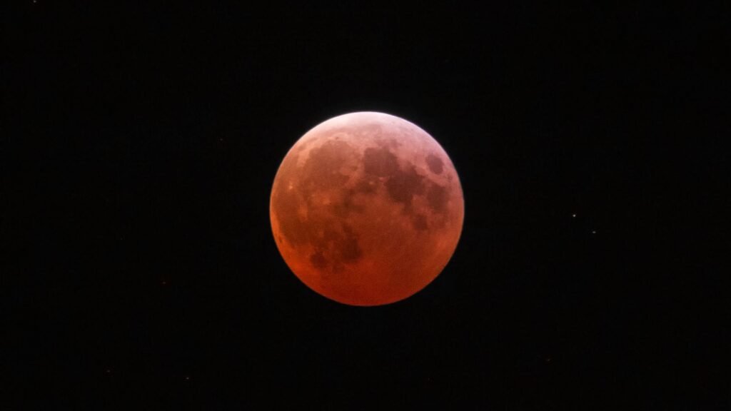 L'éclipse au maximum, vue depuis les États-Unis. // Source : Flickr/CC/Thomas Cizauskas (photo recadrée)