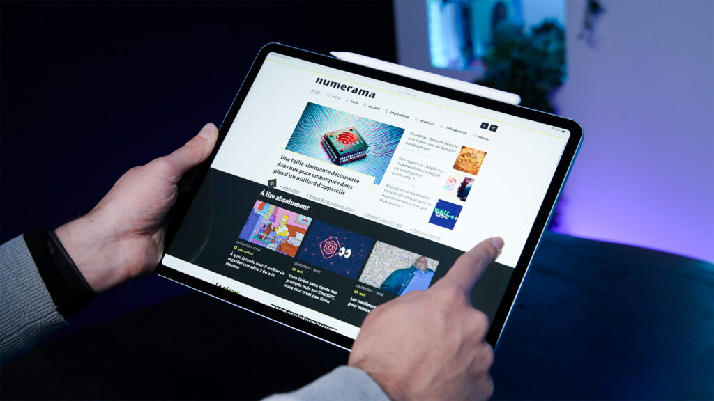 iPad Air M3 - Apple // Source : Nino Barbey / Numerama iPad Air M3 - Apple // Source : Nino Barbey / Numerama