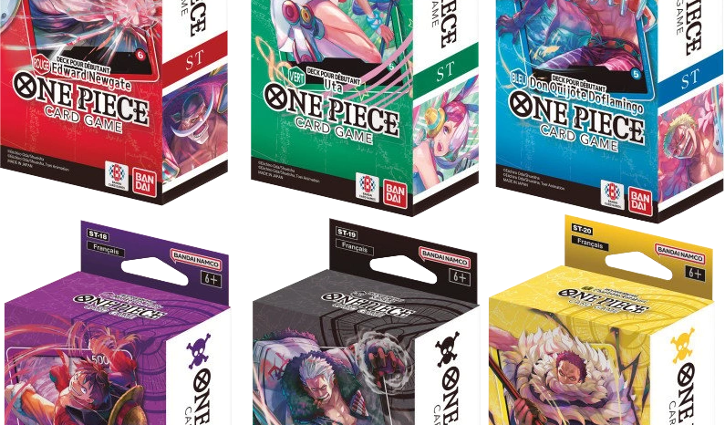 Les 6 decks parfaits pour débuter. // Source : Bandai