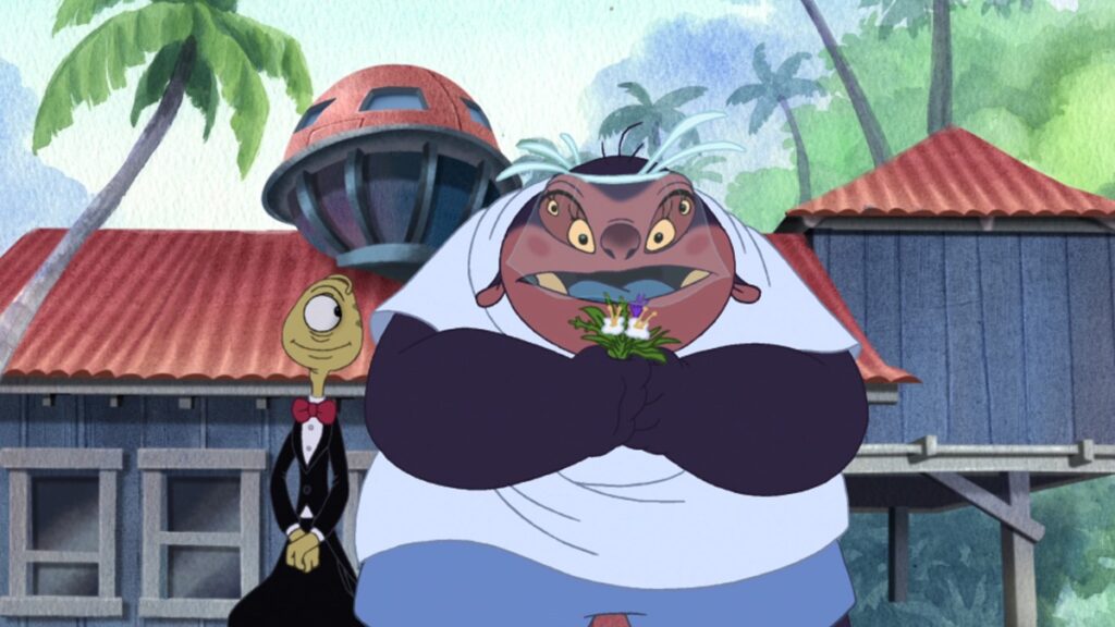 Pleakley et Jumba se marient dans la série animée le temps d'un épisode (saison 1 épisode 14) // Source : Disney