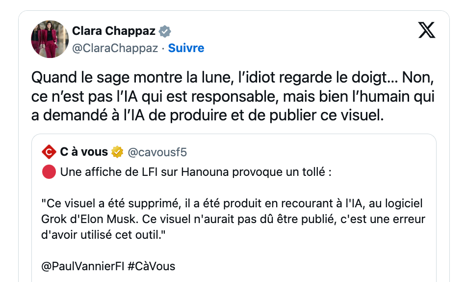 La ministre en charge de l'IA réfute l'accusation de Grok.