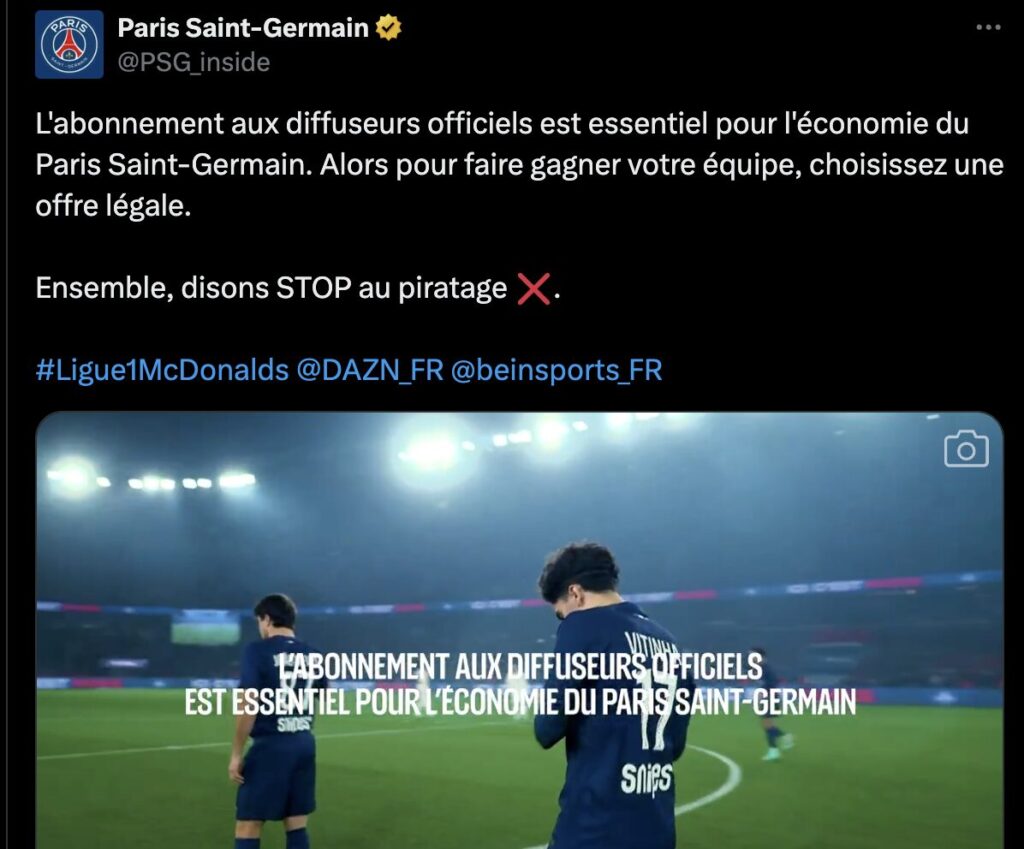 Tous les clubs de Ligue 1 demandent à leurs fans de s'abonner.