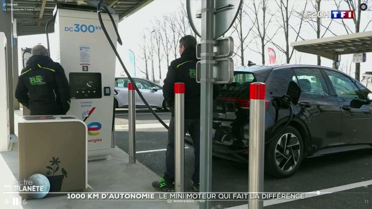 Reportage TF1 sur la technologie EREV vs EV // Source : Capture JT TF1