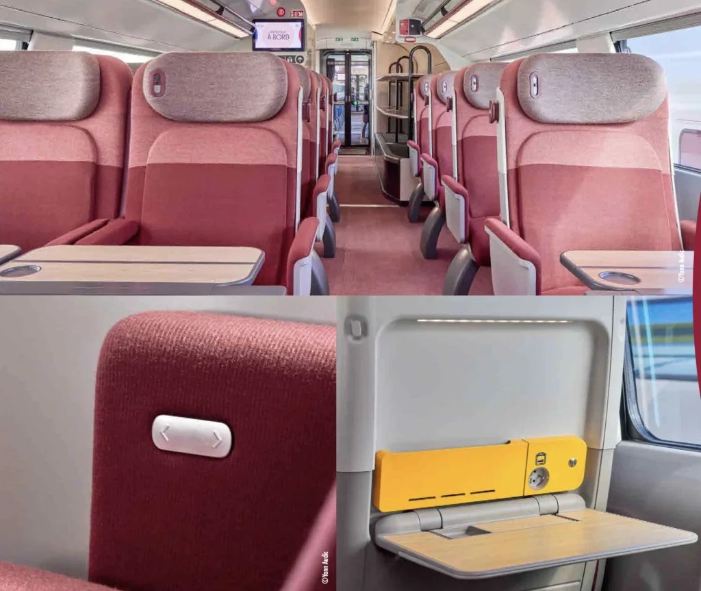 Les sièges du TGV M // Source : SNCF