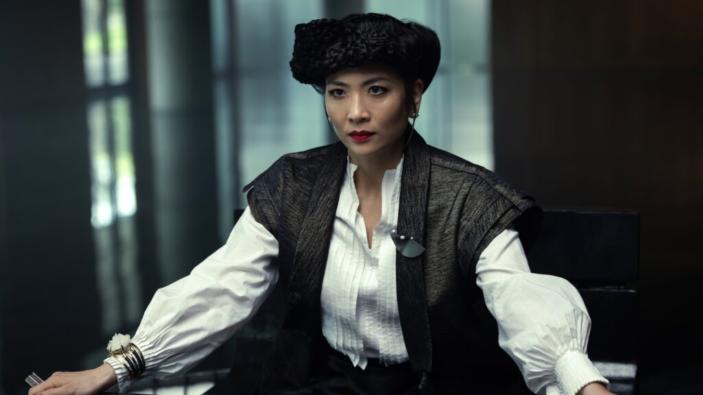 Sandra Yi Sencindiver dans le rôle de Yutani // Source : Patrick Brown/FX