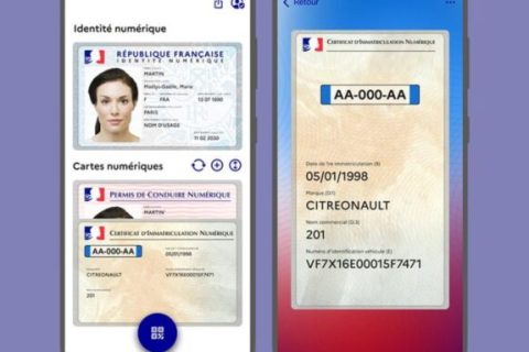 La carte grise dans France Identité. // Source : France Identité