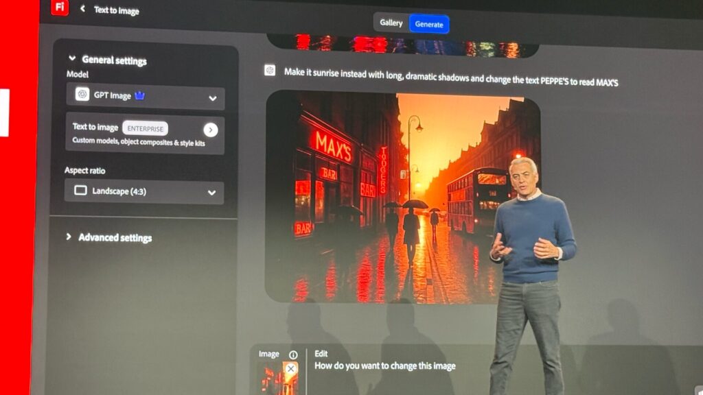En plus des modèles Firefly, Adobe va intégrer les modèles d'OpenAI et de Google dans ses applications. // Source : Numerama