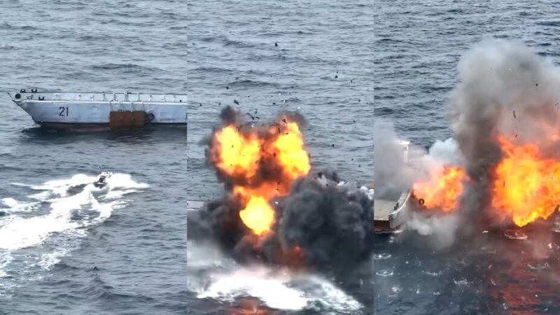La Marine française lance un drone naval explosif contre un navire