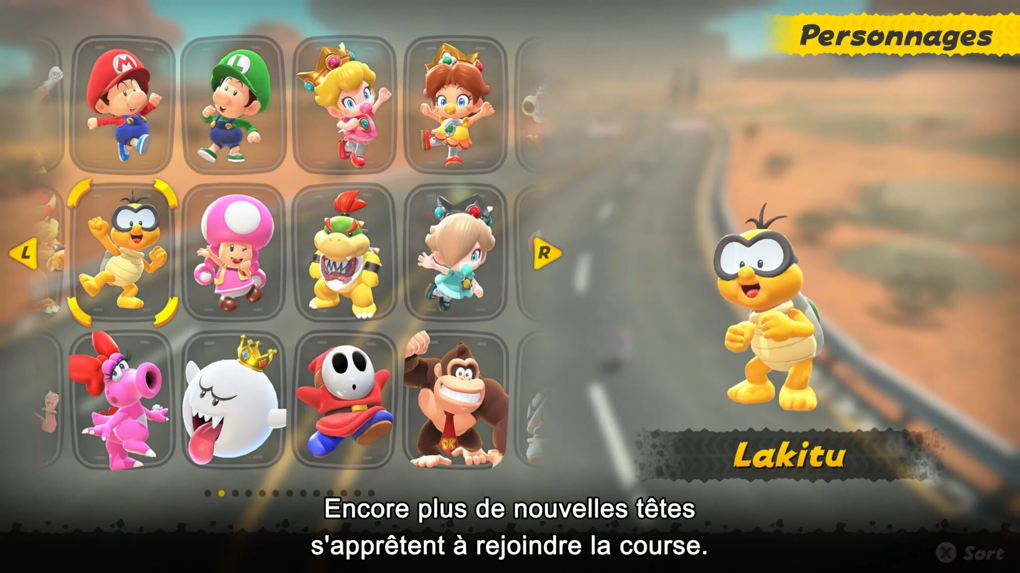 Tous les personnages jouables dans Mario Kart World sur Nintendo Switch