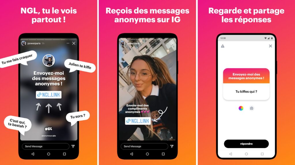 Le fonctionnement de l'application NGL // Source : NGL Le fonctionnement de l'application NGL // Source : NGL