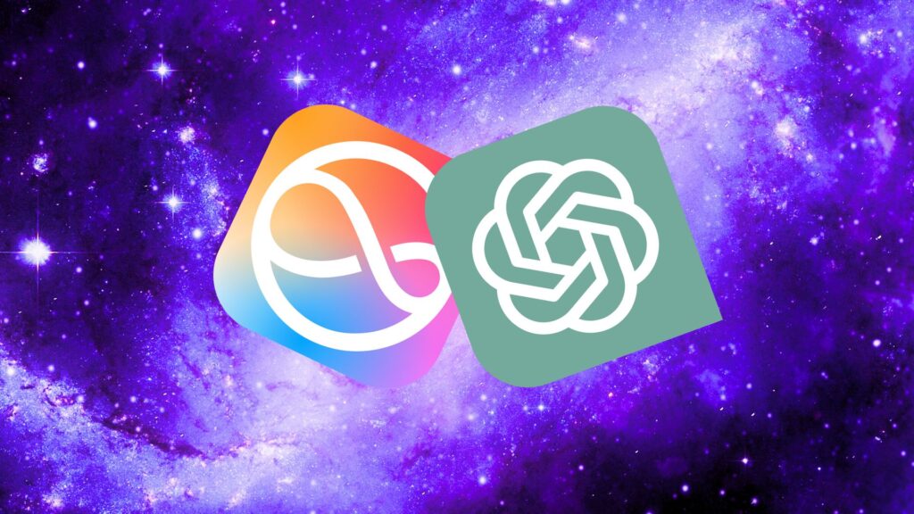 ChatGPT s'invite dans Siri // Source : Montage Numerama ChatGPT s'invite dans Siri // Source : Montage Numerama